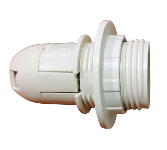 Патрон электрический с гайкой E.NEXT e.lamp socket with nut.e14.pl.white E14 пластик Белый (s9100006) - фото 4