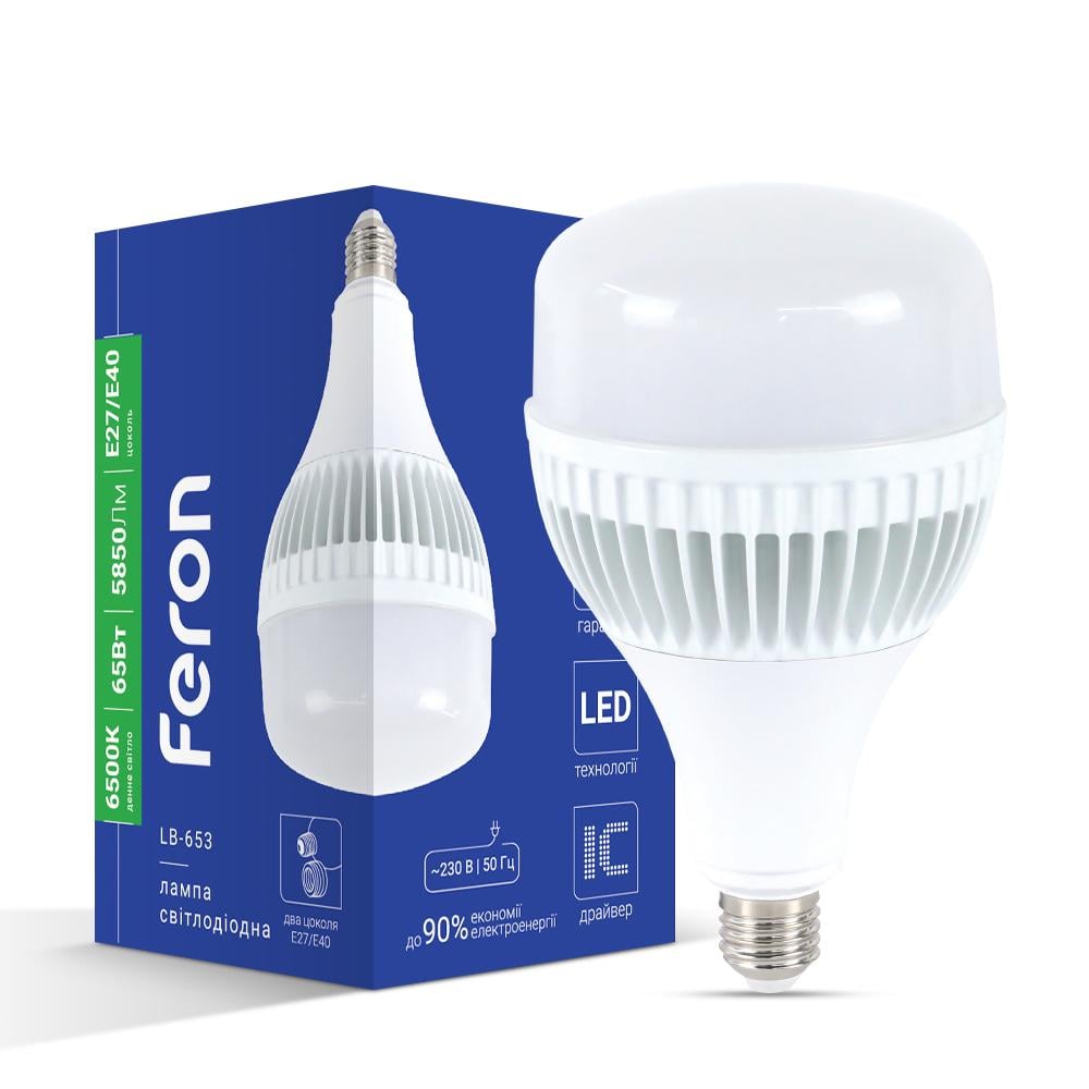 Светодиодная лампа Feron LB-653 65 Вт Е27-E40 6500K (16064)