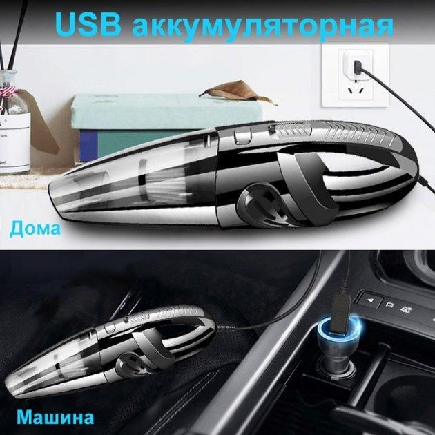 Автопилосос Grikey B2 2200 mAh 120 W з двома насадками с сумкой (1818632263) - фото 8