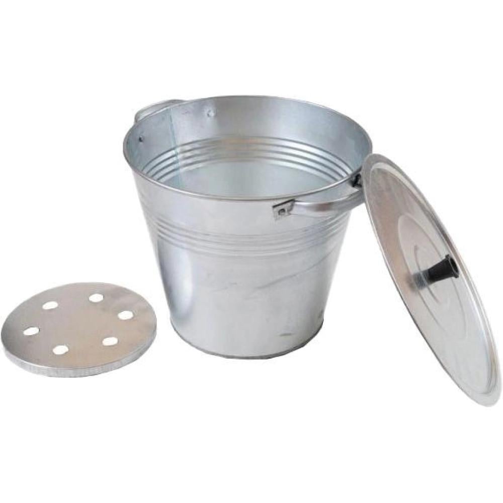 Ведро-бак оцинкованное с крышкой и решеткой 32 л (32001895) Ведро-бак оцинкованное с крышкой и решеткой 32 л (32001895)