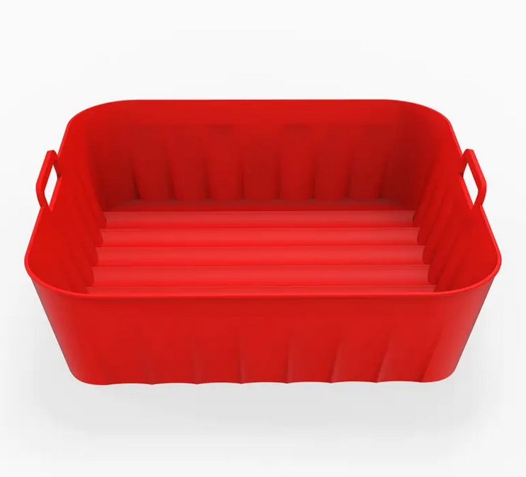 Форма силиконовая для аэрогриля ребристая мультипечи прямоугольная Красный (SAM-317) - фото 7