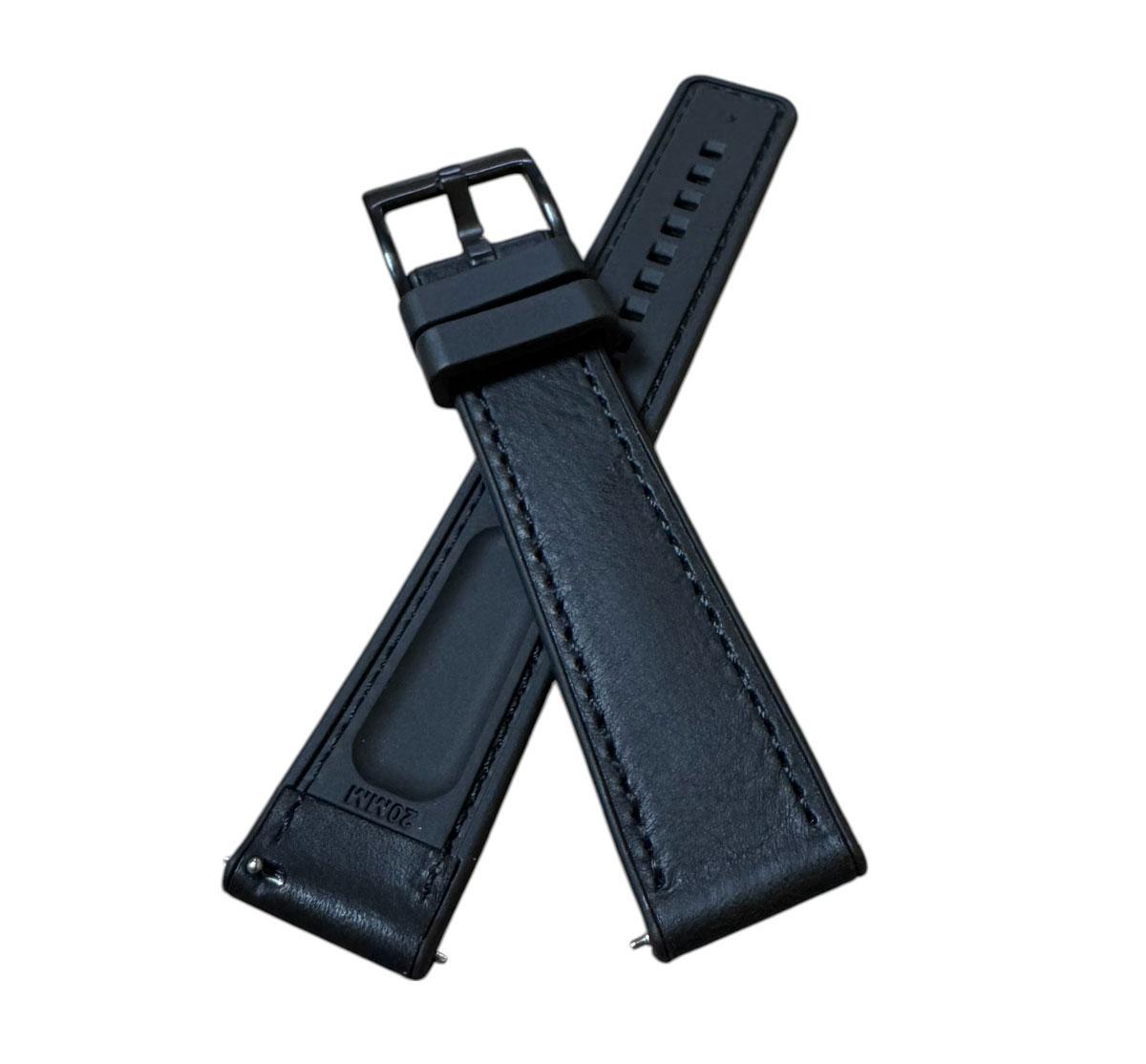 Ремешок Primolux Leather Silicone для часов Samsung Galaxy Watch Active/Active 2 Black (2700012928) - фото 4 Ремешок Primolux Leather Silicone для часов Samsung Galaxy Watch Active/Active 2 Black (2700012928) - фото 4