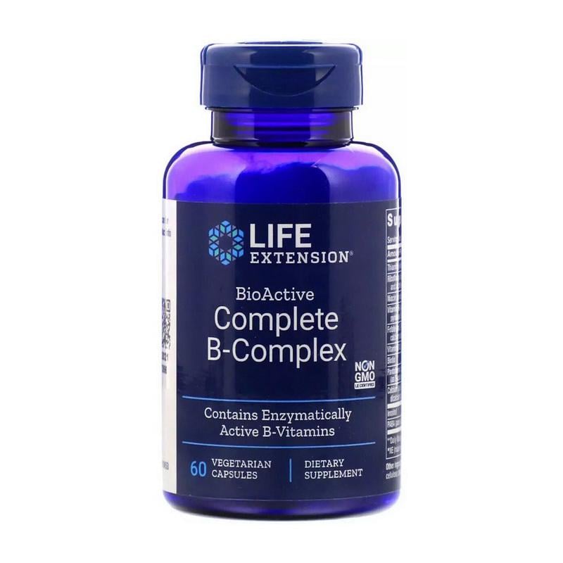Витамины группы B-Life Extension BioActive Complete B-Complex 60 вер. капс.