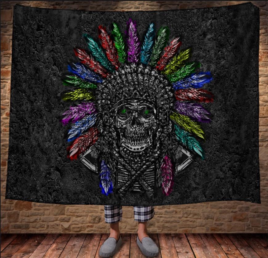 Плед с 3D принтом Череп Роуч 150x200 см (epi_1650)