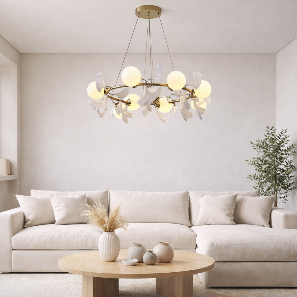 Люстра Golden Bloom Ring 9 ламп G9 220V без ламп в комплекте (20146/9AGD)