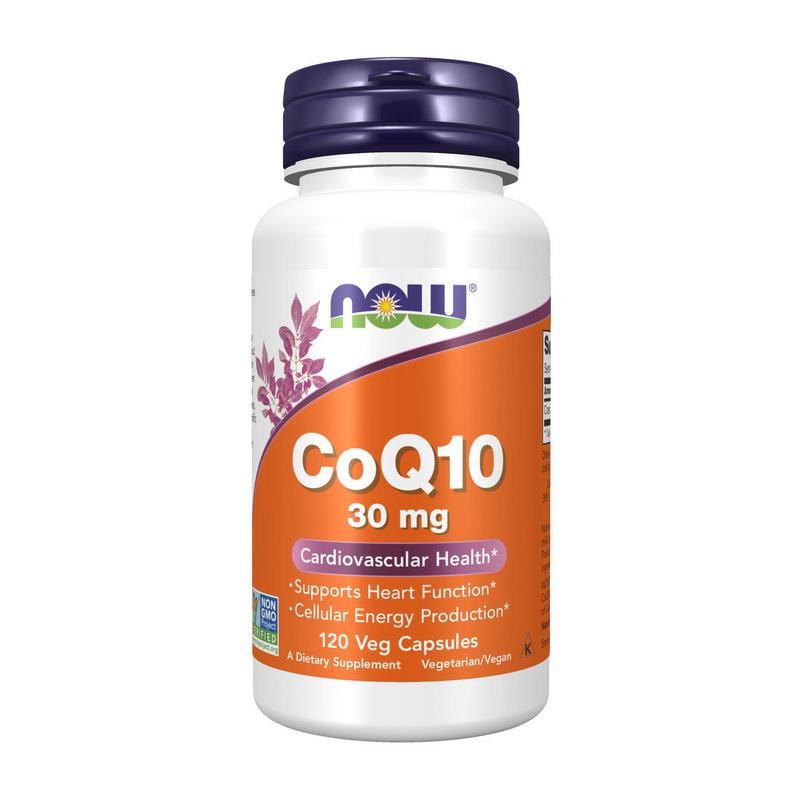 Коензим Q10 NOW CoQ10 30 mg 120 вег. капс.