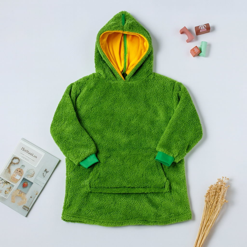 Дитяча ковдра-толстовка Huggle Hoodie Лісова пригода Зелений (HHG02)