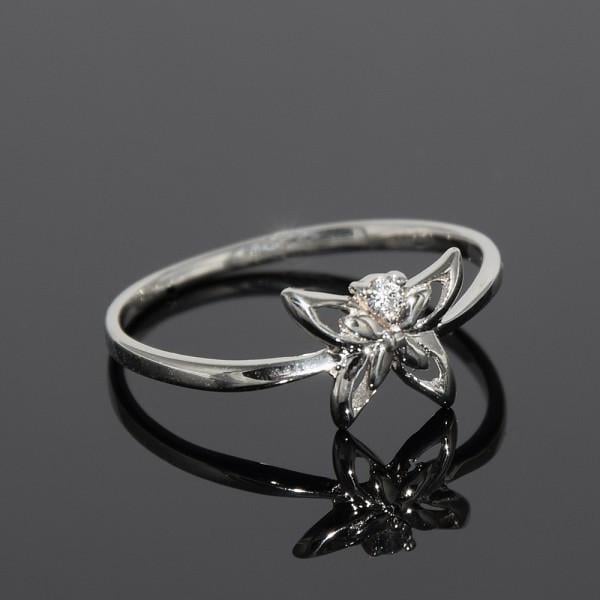 Каблучка з білого золота з діамантом (2248216801) - фото 4