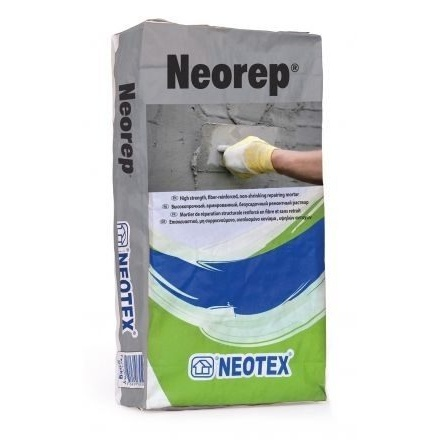 Смесь для ремонта бетона безусадочная с фиброй Neotex Neorep 25 кг