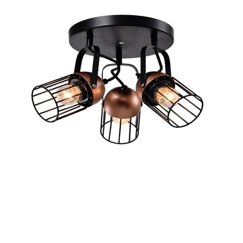 Люстра стельова лофт Light House SRS-16336-3 на три лампи Чорний / Бронза