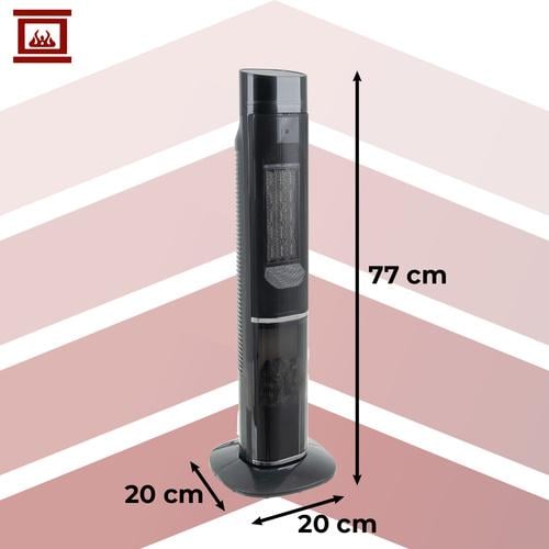 Тепловентилятор колонний KAMINER IGNISSE 2000 Вт з ефектом каміна/пульт Kaminer 26401 (26401) - фото 2 Тепловентилятор колонний KAMINER IGNISSE 2000 Вт з ефектом каміна/пульт Kaminer 26401 (26401) - фото 2