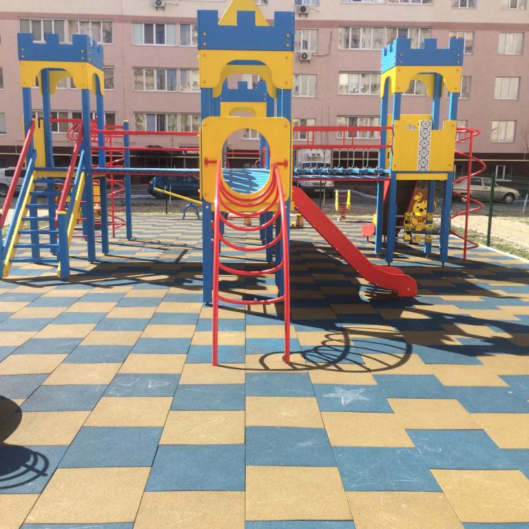 Плитка резиновая PuzzleGym 500х500х10 мм Желтый - фото 3