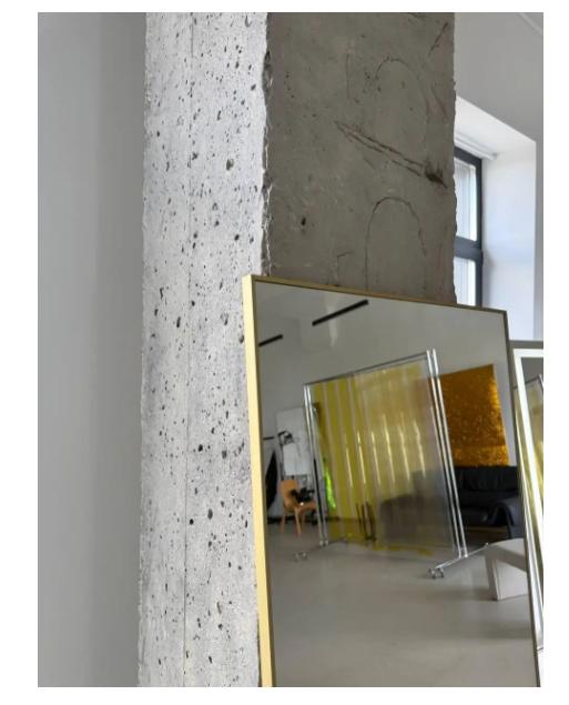 Дзеркало настінне в алюмінієвій рамі для передпокою 200х100 см Золотистий (29067274) - фото 7