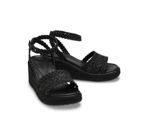 Босоножки Crocs Brooklyn Woven Ankle Strap Wedge р. 37-38 Black (23500384)