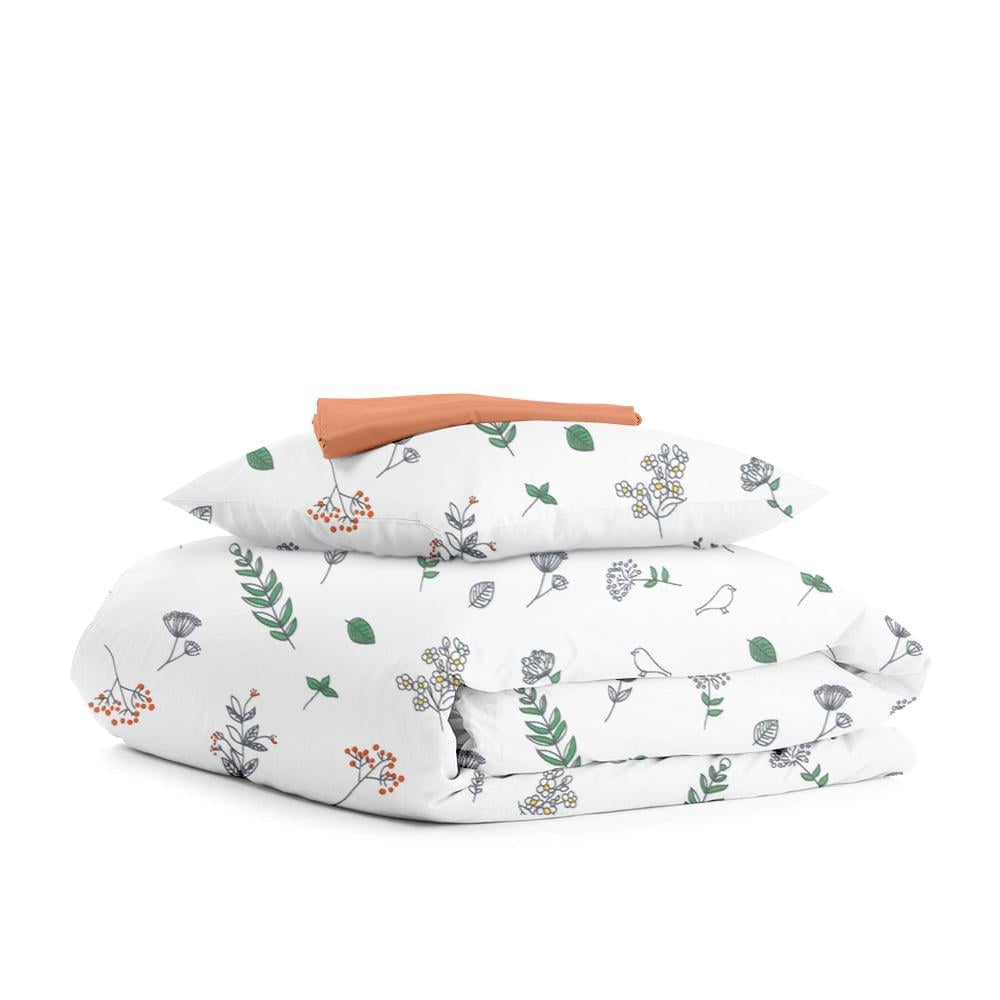 Комплект детского постельного белья FoliageBirds Mustard на резинке 110х140 см (4822052087466)