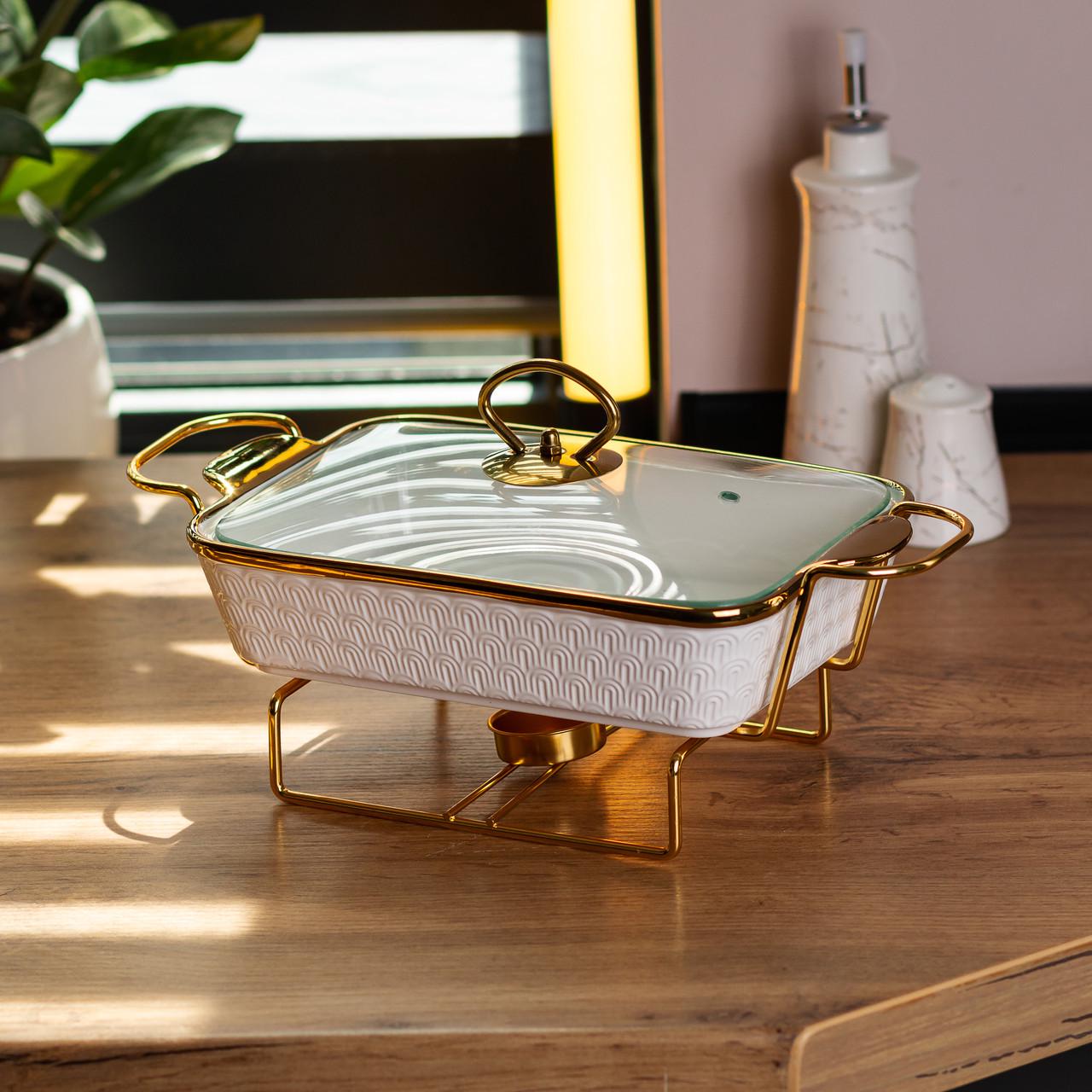 Мармит керамический на металической подстаке на 1 л