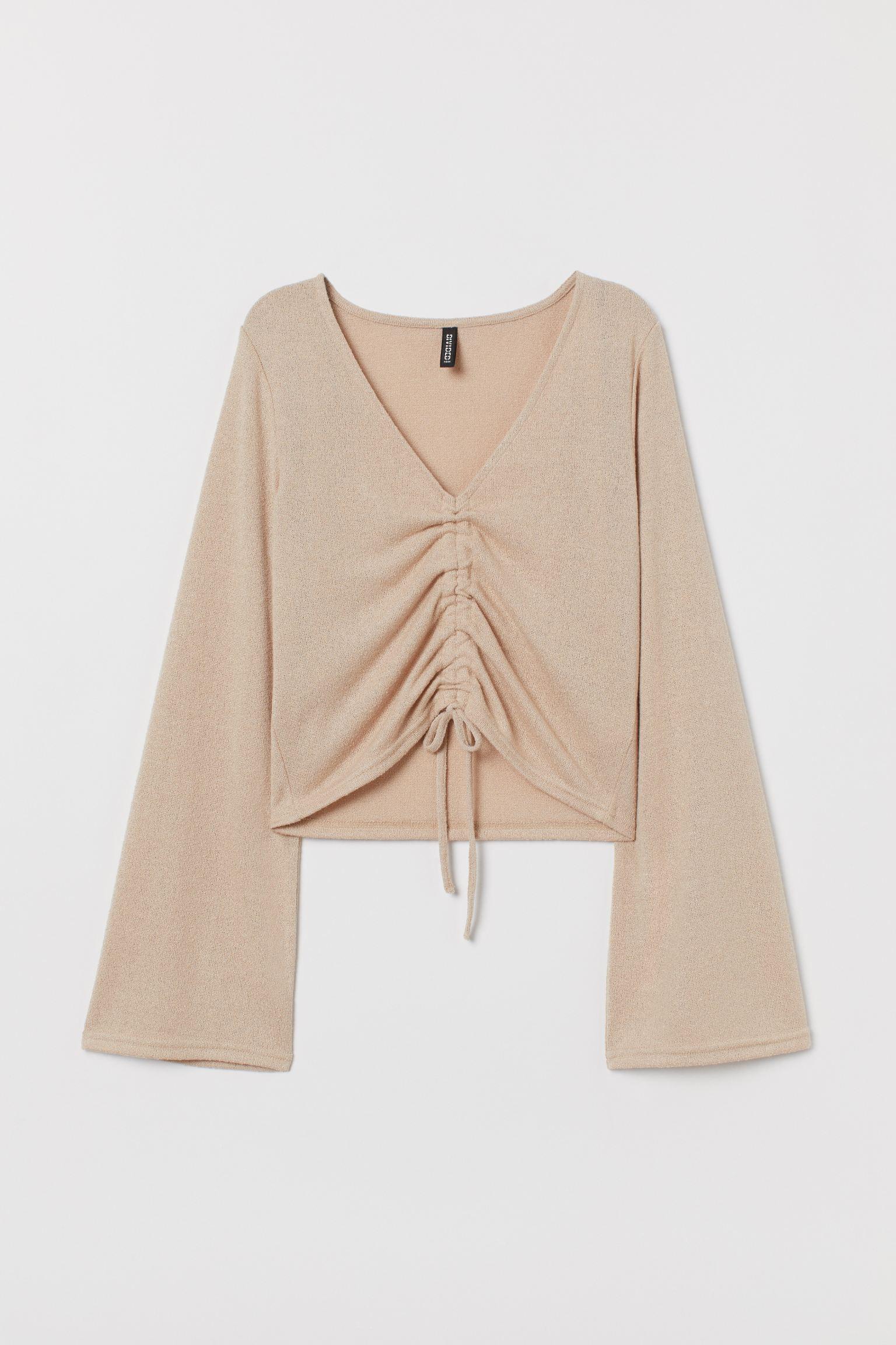 Блуза H&M L Бежевый (1611831430)