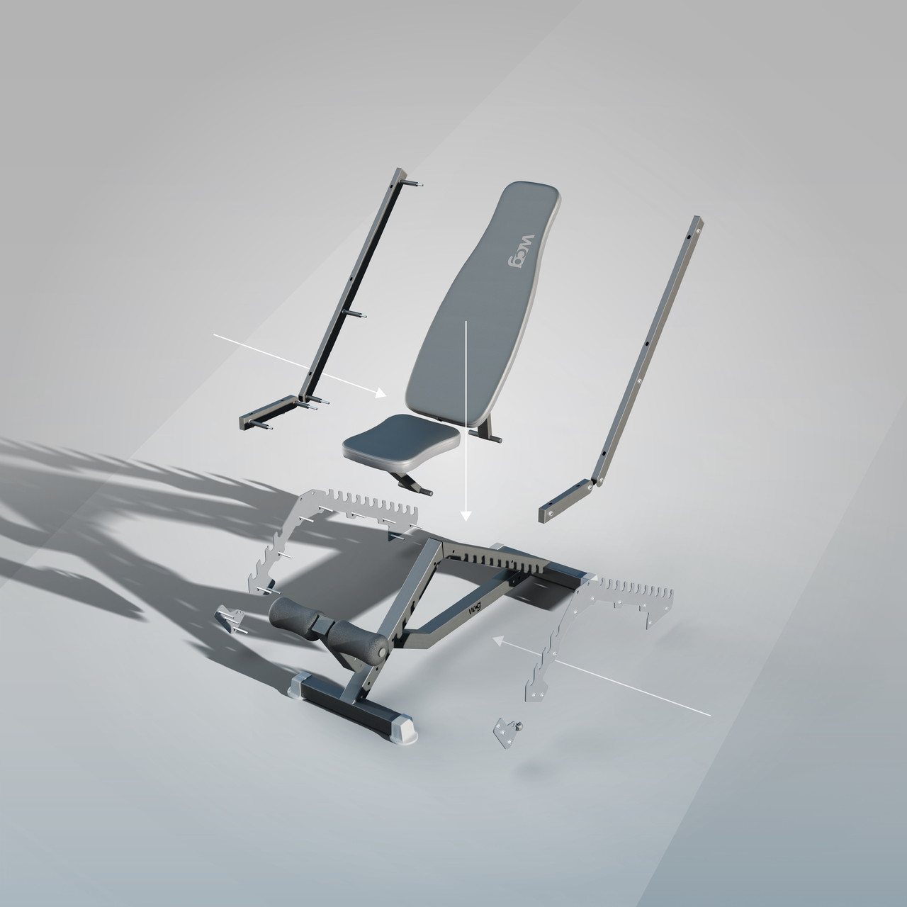 Лава для жиму регульована WCG Defender гантелі/качання преса (WDS111-1) - фото 3