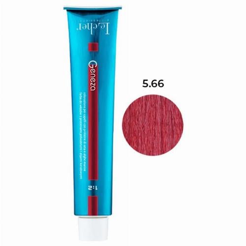 Крем-фарба для волосся професійна стійка аміачна Le Cher Geneza 100 мл 5.66 (4TR) з протеїнами шовку (2502603757)