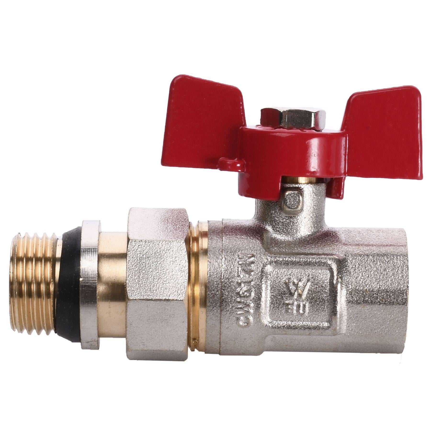 Кран шаровой прямой WATER VALVE Q003 NV-V123 ЗB с американкой 1/2" (000010226)