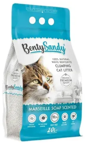 Наповнювач бентонітовий Benty Sandy з ароматом марсельського мила 10 л (00-00028813)