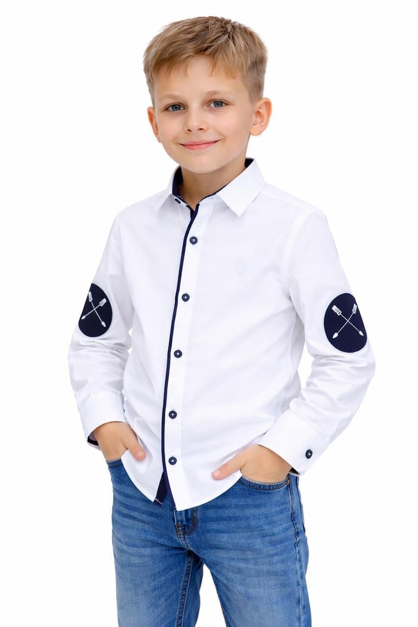 Рубашка для мальчика длинный рукав Bold 14690 98 Белый (301001_98)
