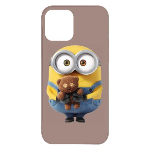 Чехол для iPhone 12 Миньон с мишкой (6236974-58-39466)