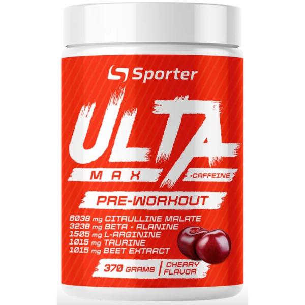 Комплекс до тренировкиSporter Ulta Max + Сaffeine 370 г 25 порций Cherry (000023820)