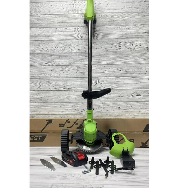 Триммер для травы на колесиках 48 V с 2-мя аккумуляторами - фото 5