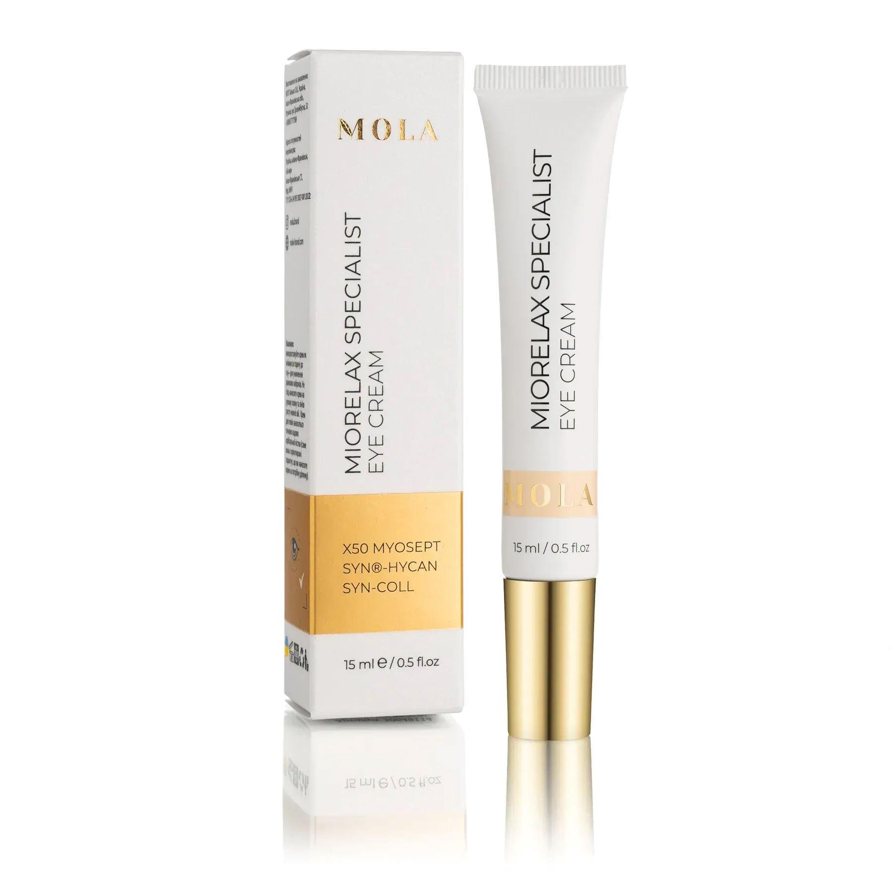 Крем для кожи вокруг глаз Mola с пептидами-миорелаксантами 15 мл (30649114)
