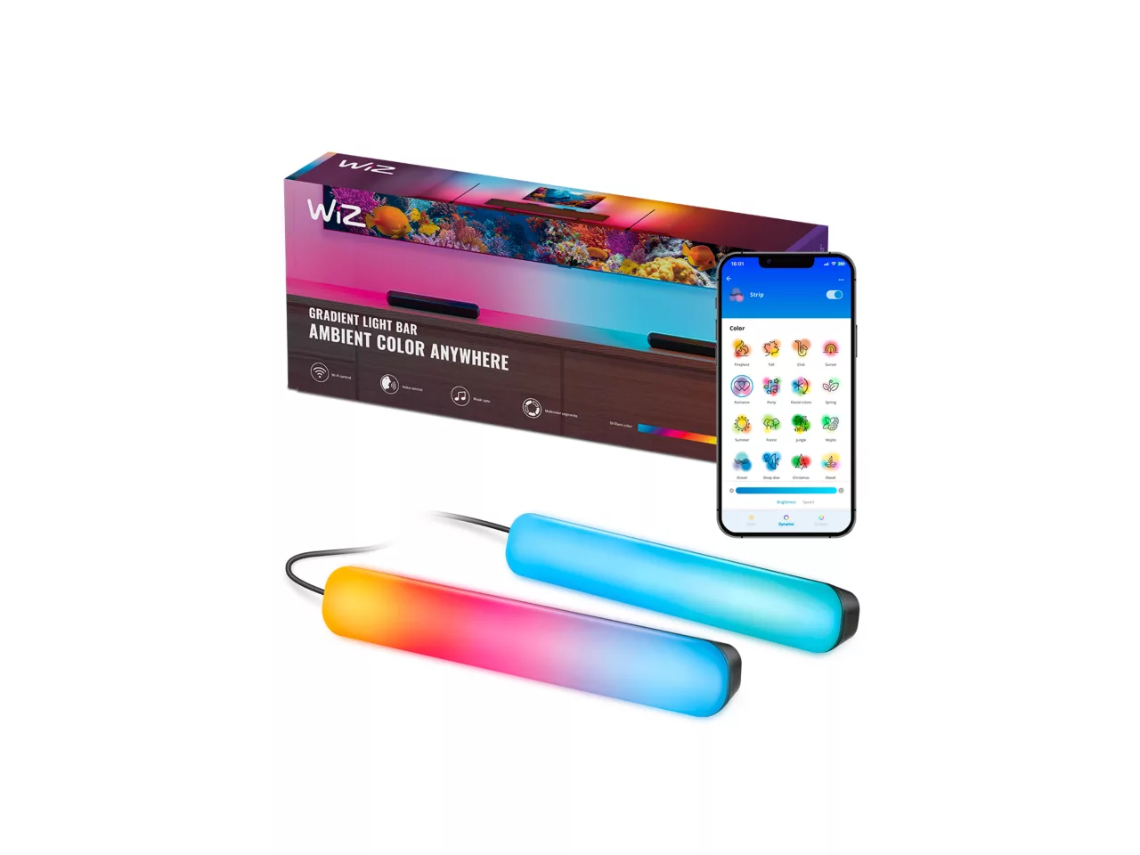 Комплект панелей WiZ Gradient Lightbars 2шт. для Ambilight подсветки Комплект панелей WiZ Gradient Lightbars 2шт. для Ambilight подсветки