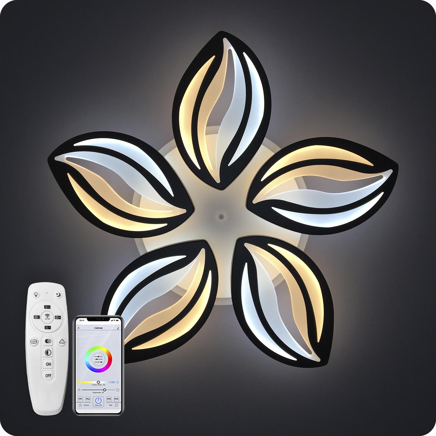 Люстра світлодіодна 517 Dlight 3color з пультом 95 Вт Чорний (01519) - фото 11 Люстра світлодіодна 517 Dlight 3color з пультом 95 Вт Чорний (01519) - фото 11