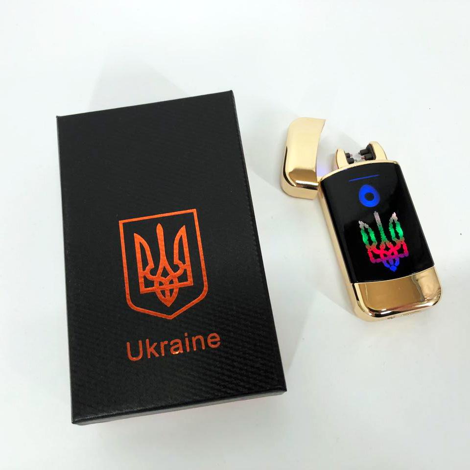 Зажигалка дуговая электроимпульсная зажигалка с USB-зарядкой Украина Lighter Золотой (HL-439) - фото 3 Зажигалка дуговая электроимпульсная зажигалка с USB-зарядкой Украина Lighter Золотой (HL-439) - фото 3