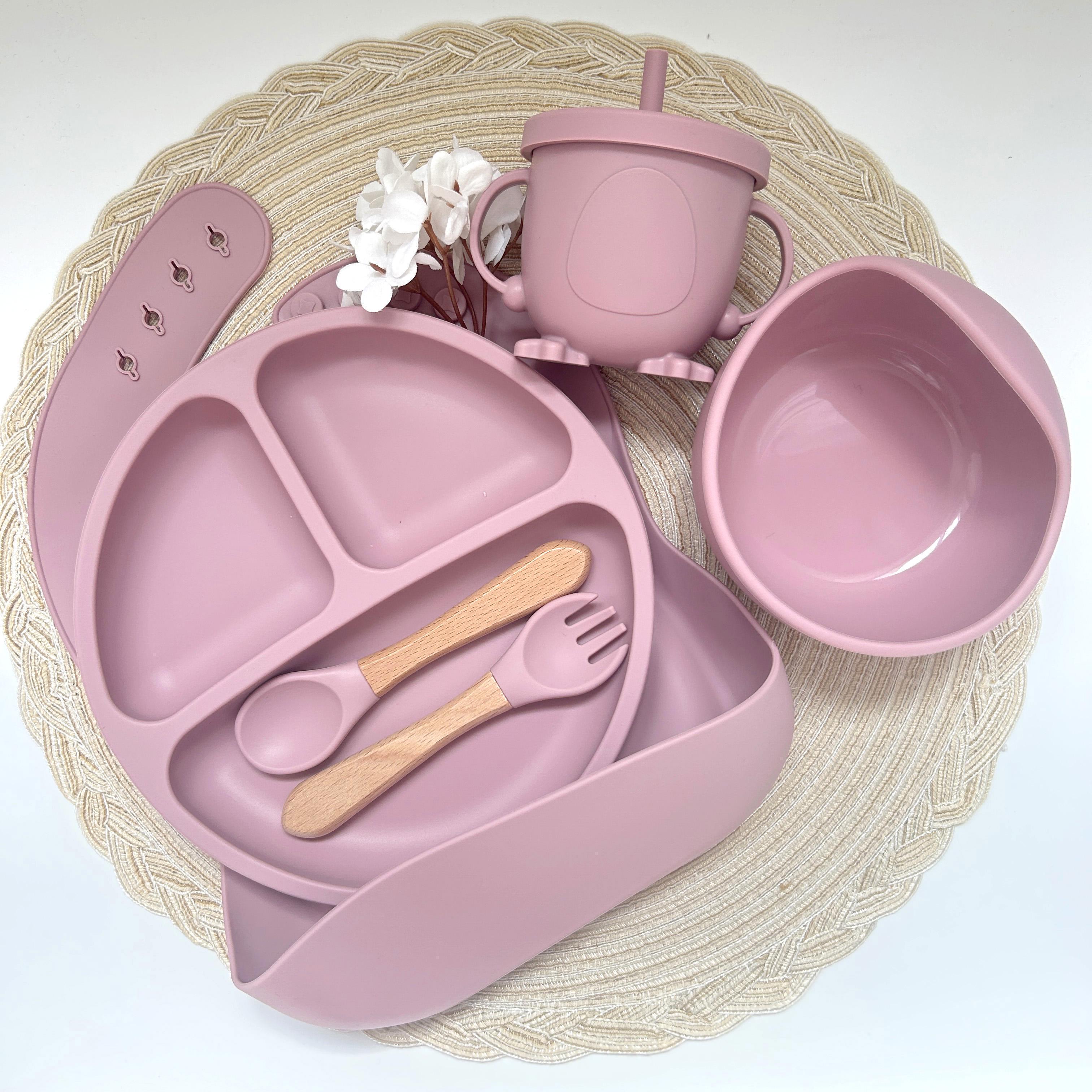 Набор детской посуды из силикона RNSH img_e2664 Розовый (65730) - фото 2 Набор детской посуды из силикона RNSH img_e2664 Розовый (65730) - фото 2