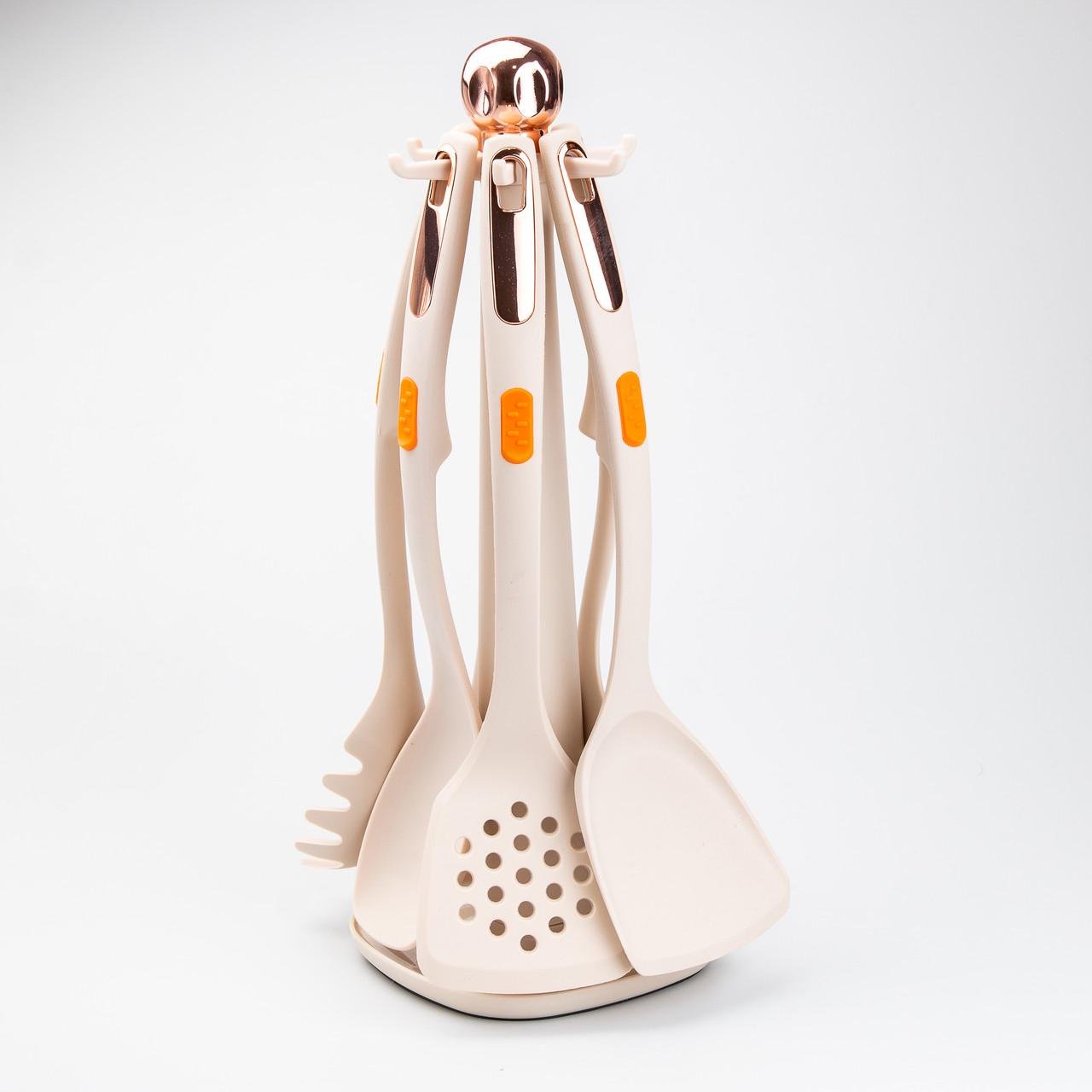 Набор кухонных принадлежностей на подставке 6 шт. Бежевый (HP27473K)