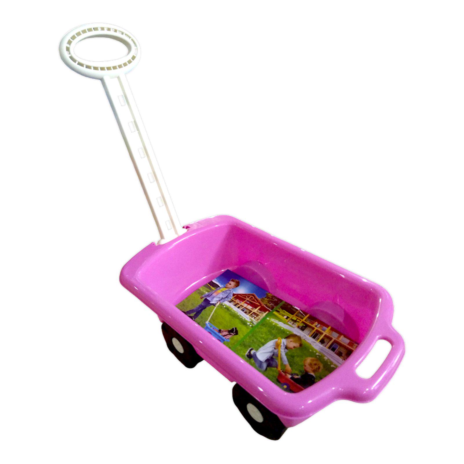 Детская тележка с ручкой Marmat Розовая - фото 3