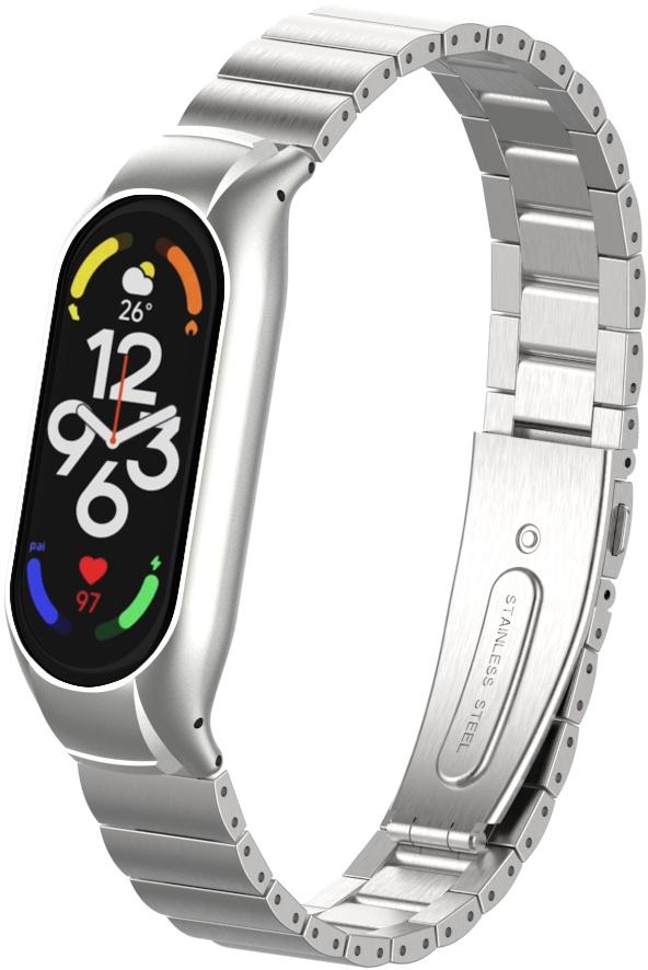 Браслет металлический Beryl для Mi Band 7 Silver (28018-59)