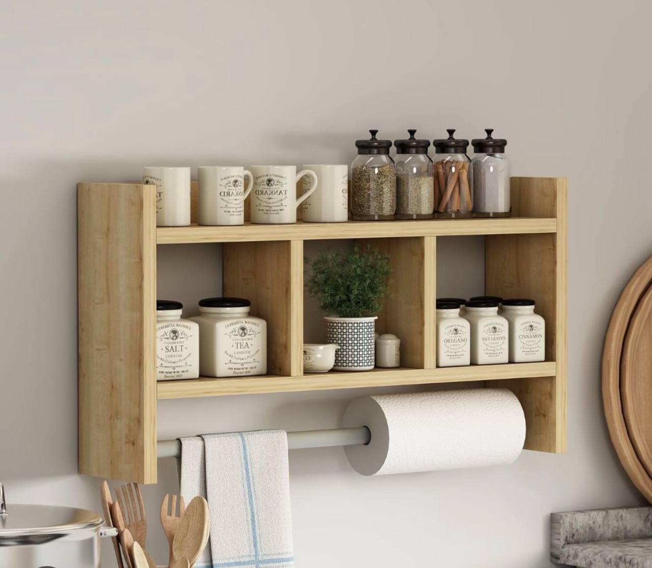 Полка-органайзер для специй из натурального дерева сосна 450х400х150 мм (PD748738) Полка-органайзер для специй из натурального дерева сосна 450х400х150 мм (PD748738)