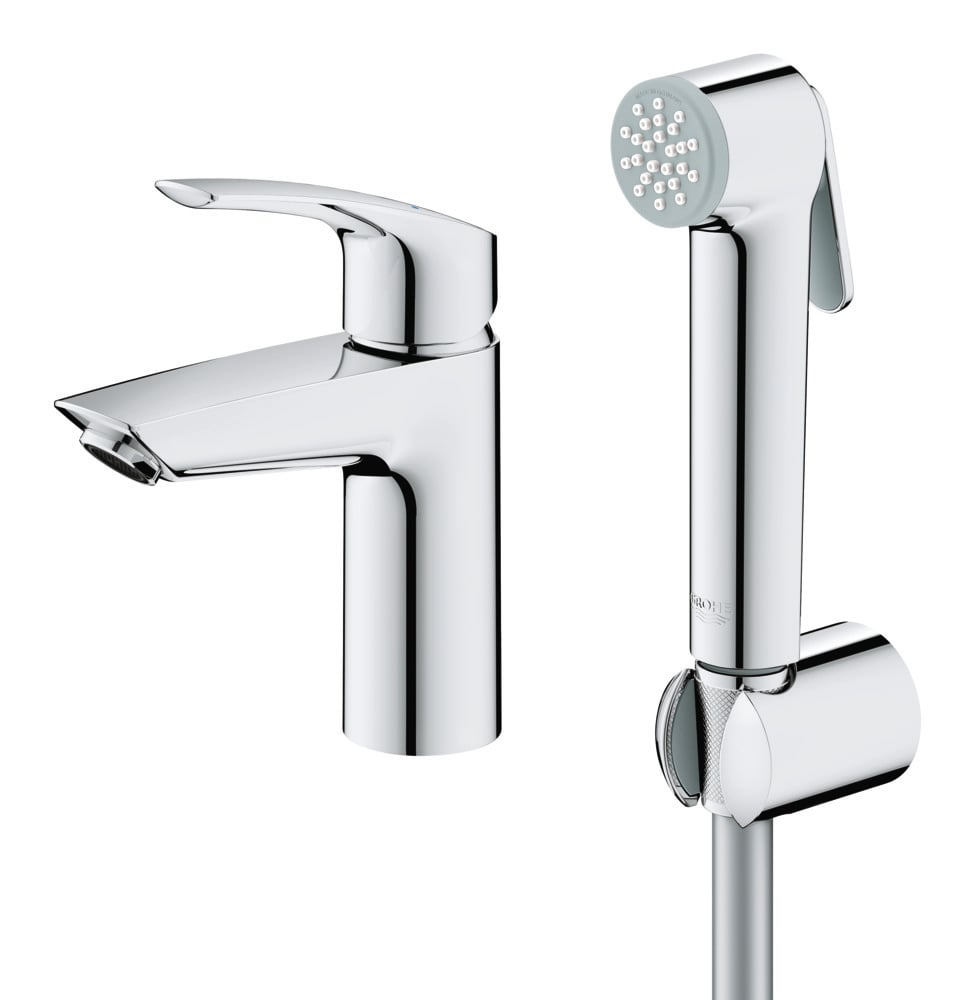 Змішувач для раковини Grohe EuroSmart New з гігієнічним душем (23124003)