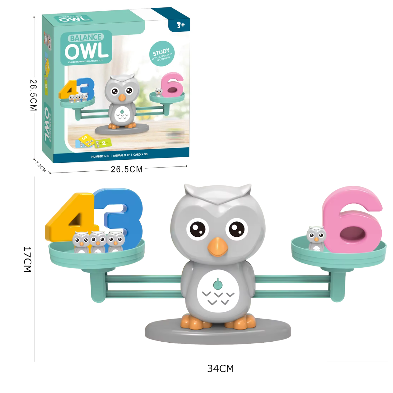 Интерактивная-настольная игра Balance Owl Математические весы (2237672731) - фото 8