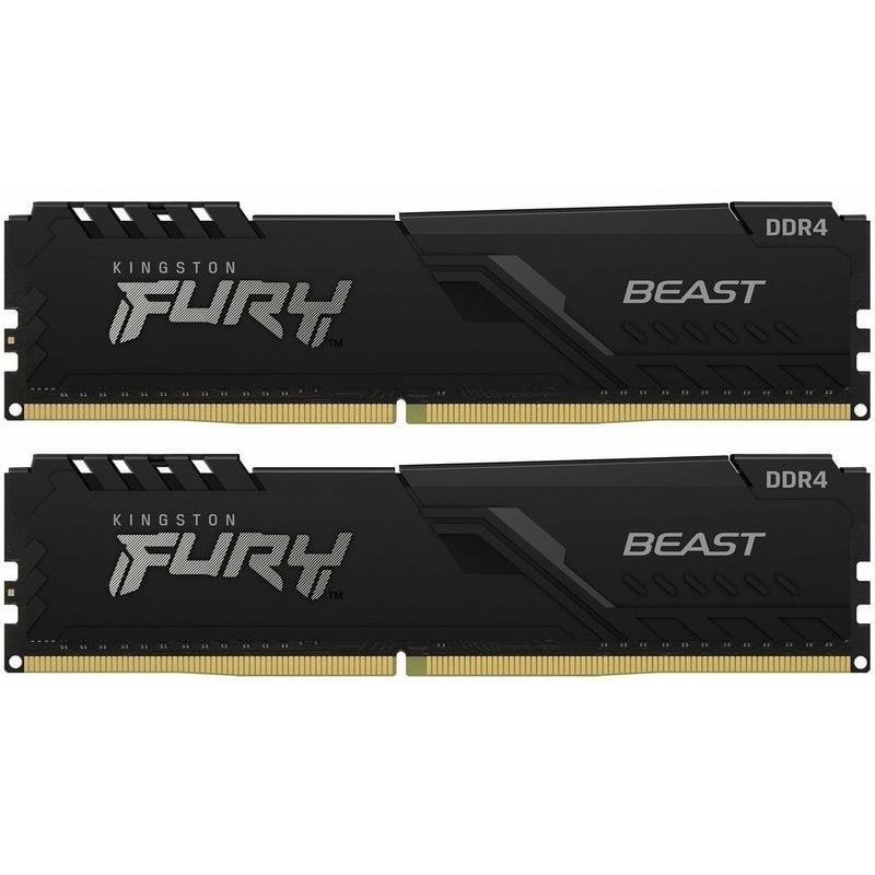Оперативная память Kingston Fury Beast DDR4 64 Гб KIT 3200 MHz Black (KF432C16BBK2/64)