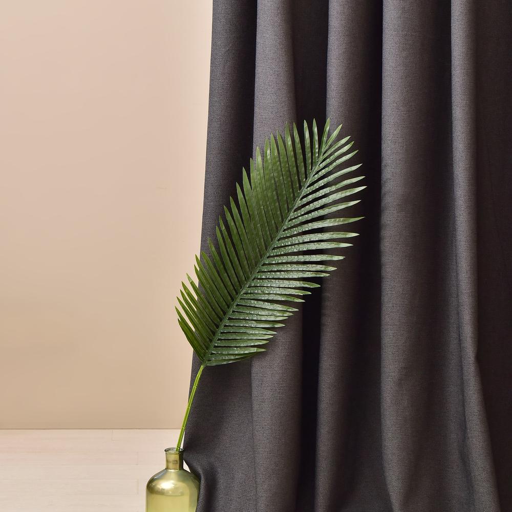 Ткань портьерная однотонная Naturel V-126 Темный графит (24198)