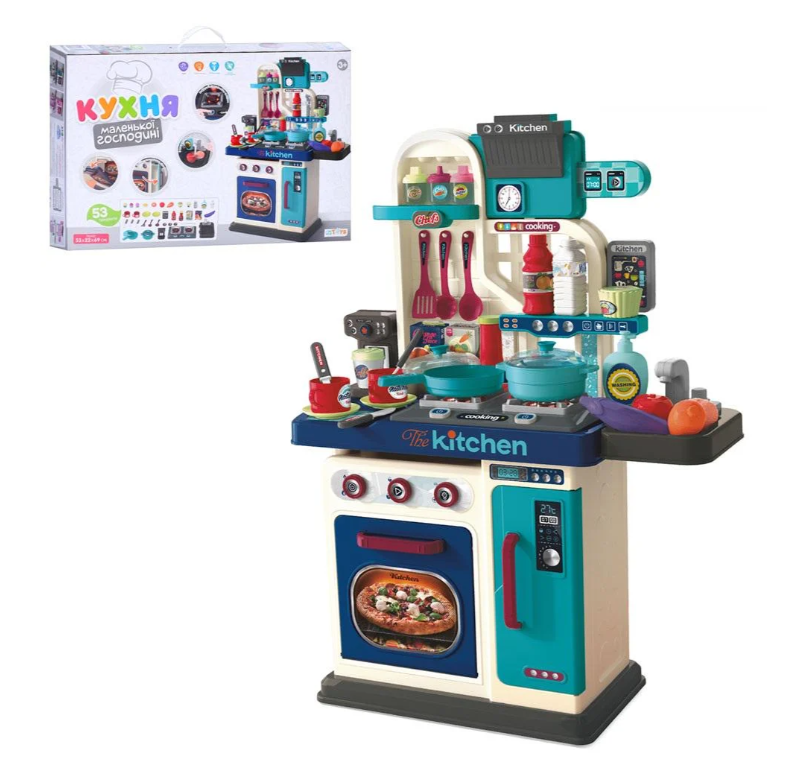 Дитяча кухня Limo Toy 008-969 Кулінарні дива механічна подача води та звукові ефекти 53 деталі Блакитний (2731923080)