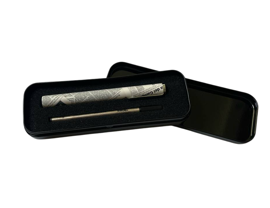 Шариковая ручка со стилусом "What’s new" в коробке с запасным стержнем металл