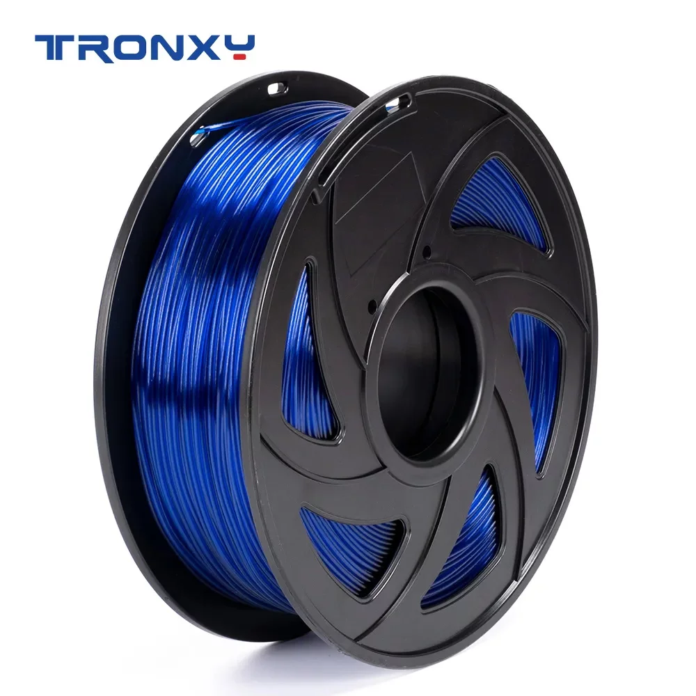 Пластик філамент для 3D друку екологічно чистий TRONXY PLA+ Transparent Blue 1 кг/1,75 мм 200°C-220°C - фото 2