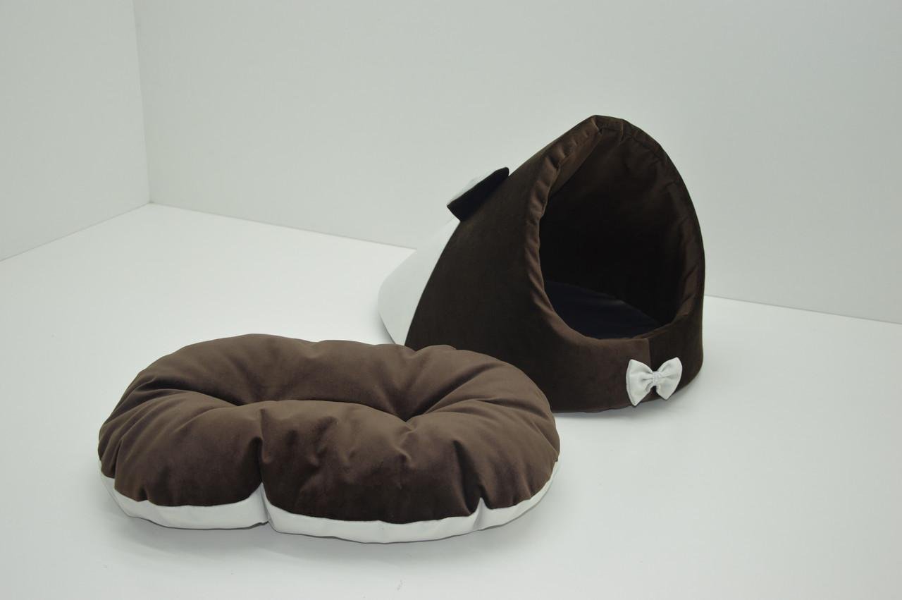 Домик для кошек и собак Мышка 300х420х380 мм Коричневый