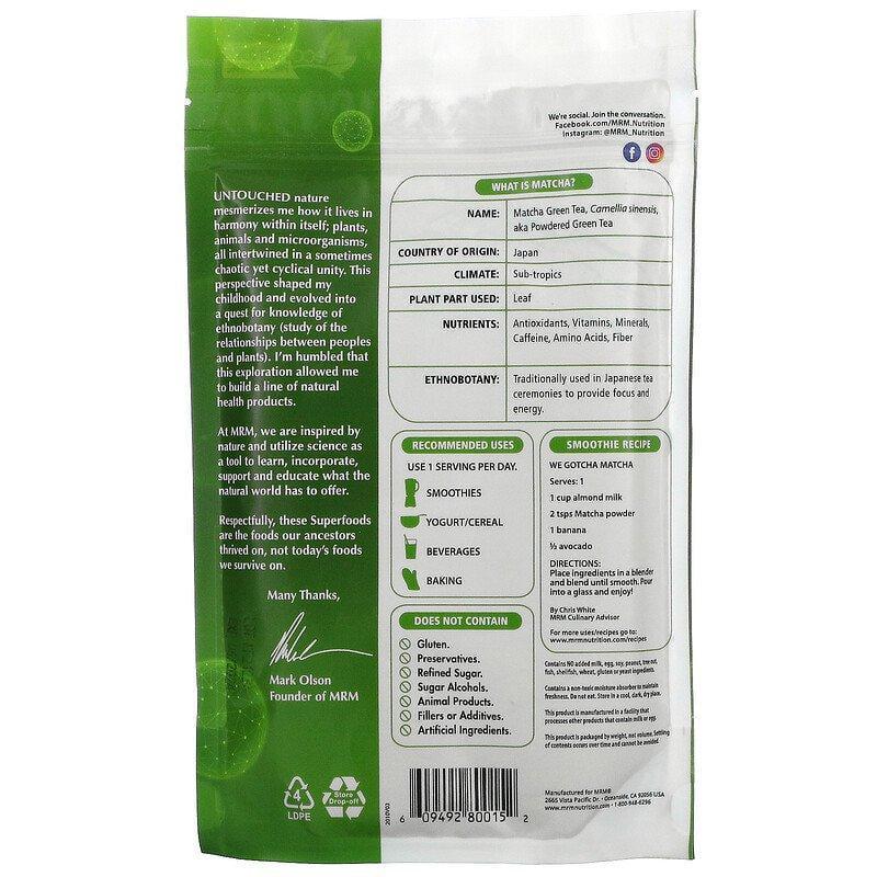 Чай матча MRM Matcha Green Tea Powder в порошке 170 г - фото 2 Чай матча MRM Matcha Green Tea Powder в порошке 170 г - фото 2