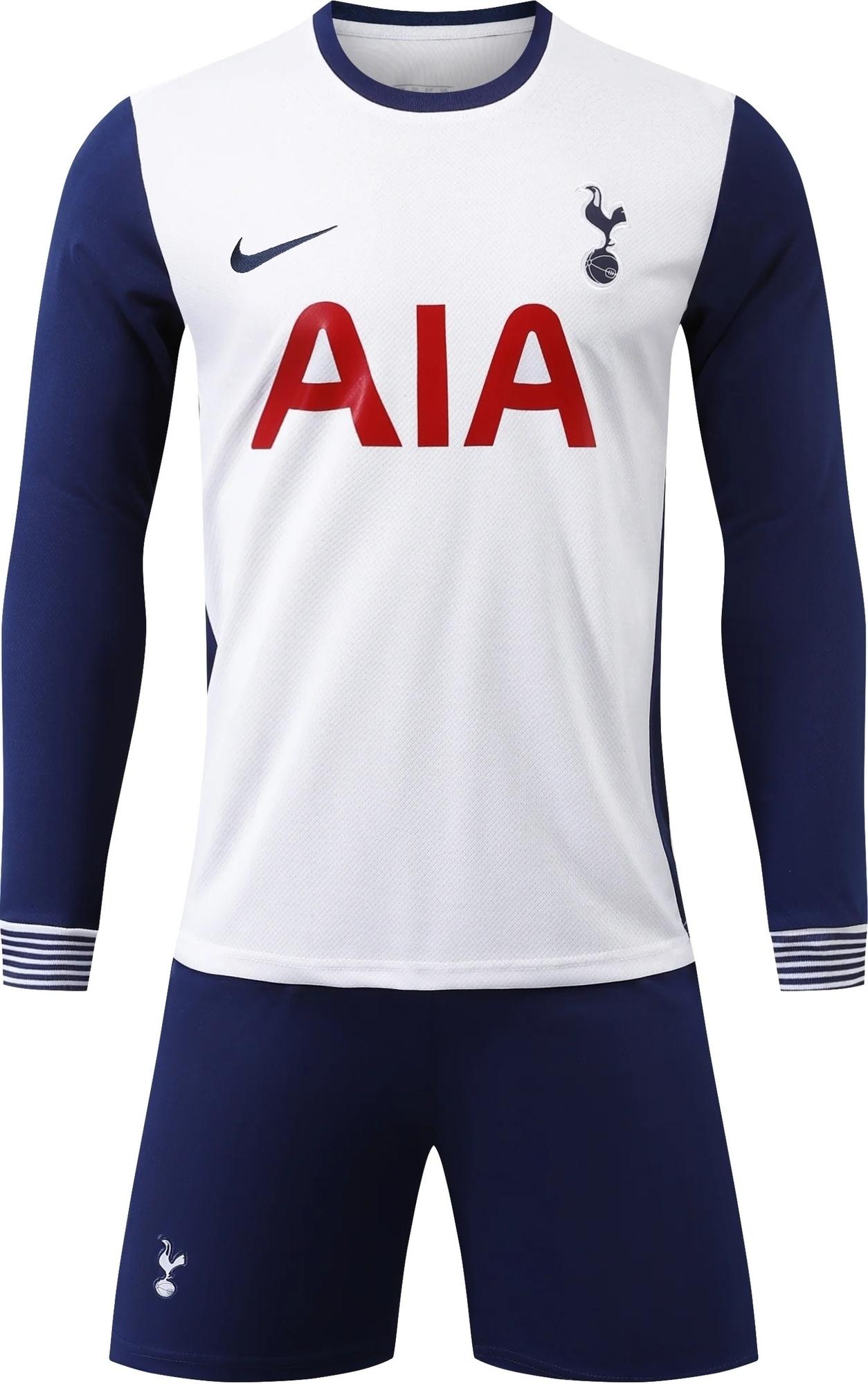 Футбольная форма детская с длинным рукавом Тоттенхэм 2024-2025 домашняя 135-145 см Сине-белый (F0039)