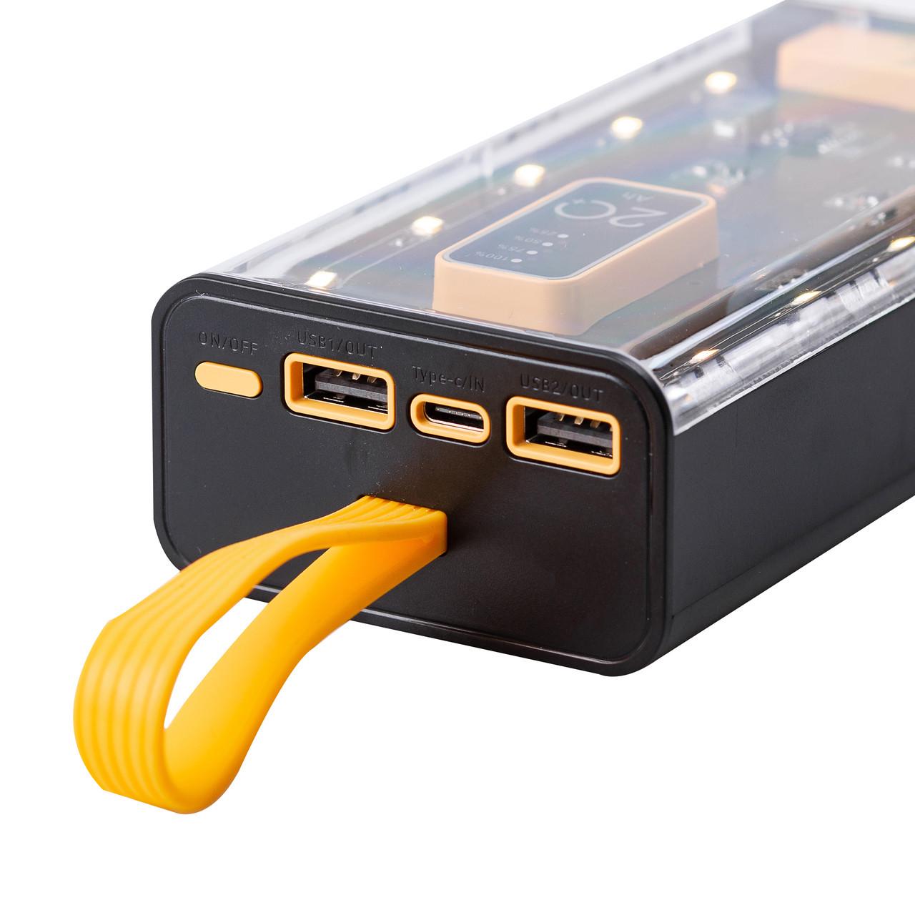 Повербанк SmartX Fast Charge X-101 20000 mAh 4 встроенных кабеля (2739588451) - фото 9