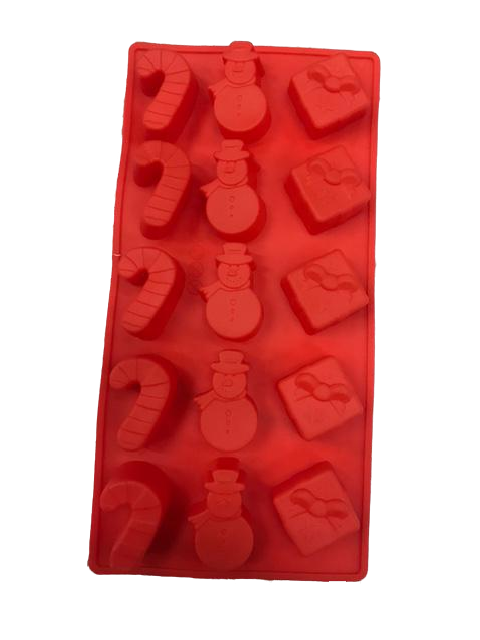 Силиконовая форма Новогодние мотивы НН-535 15 ячеек Красный (0476f8fc)